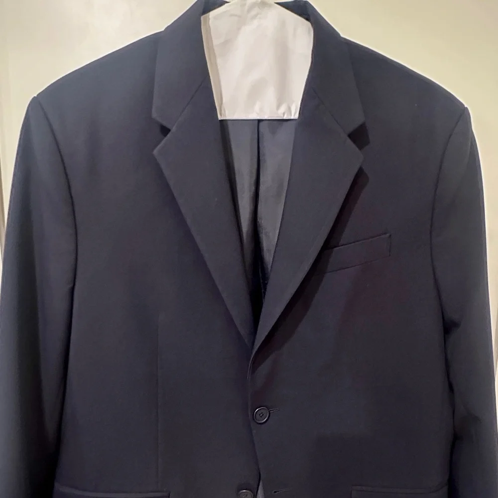 ZARA Navy Blue Slim Fit Blazer & Trouser Suit Set – Men’s EU 50 / US 40